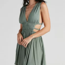 Windsor. Set The Bar Linen Cutout Mini Dress 25 Windsor. Set The Bar Linen Cutout Mini Dress -Deals Skirt Store 05102 4503 4