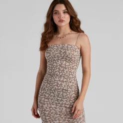 Windsor. Cutest Pick Floral Mini Dress