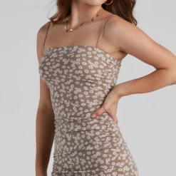 Windsor. Cutest Pick Floral Mini Dress -Deals Skirt Store 05102 4641 4