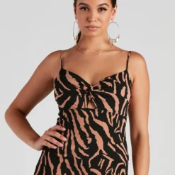 Windsor. So Sleek Zebra Print Midi Dress -Deals Skirt Store 05102 4703 4