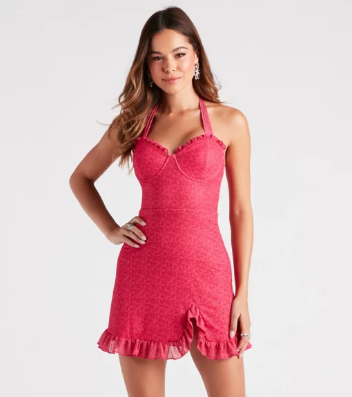 Windsor. Oh My Darling Floral Halter Mini Dress 5 Windsor. Oh My Darling Floral Halter Mini Dress -Deals Skirt Store 05102 4892 1