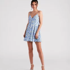 Windsor. Garden Strolls Floral Tie-Back Skater Dress -Deals Skirt Store 05102 4903 3 8160cc0b 4d46 40e7 a252 469513919cc7