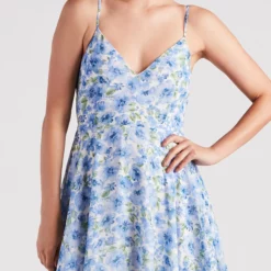 Windsor. Garden Strolls Floral Tie-Back Skater Dress -Deals Skirt Store 05102 4903 4 ac23aae0 df92 4a71 b59c e5fa8f56b8a0