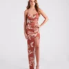 Windsor. Sunset Romance Tropical Print Maxi Dress