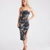 Windsor. Gorgeous Getaway Tropical Print Midi Dress