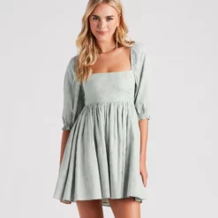 Windsor. Give Me Butterflies Square Neck Skater Dress