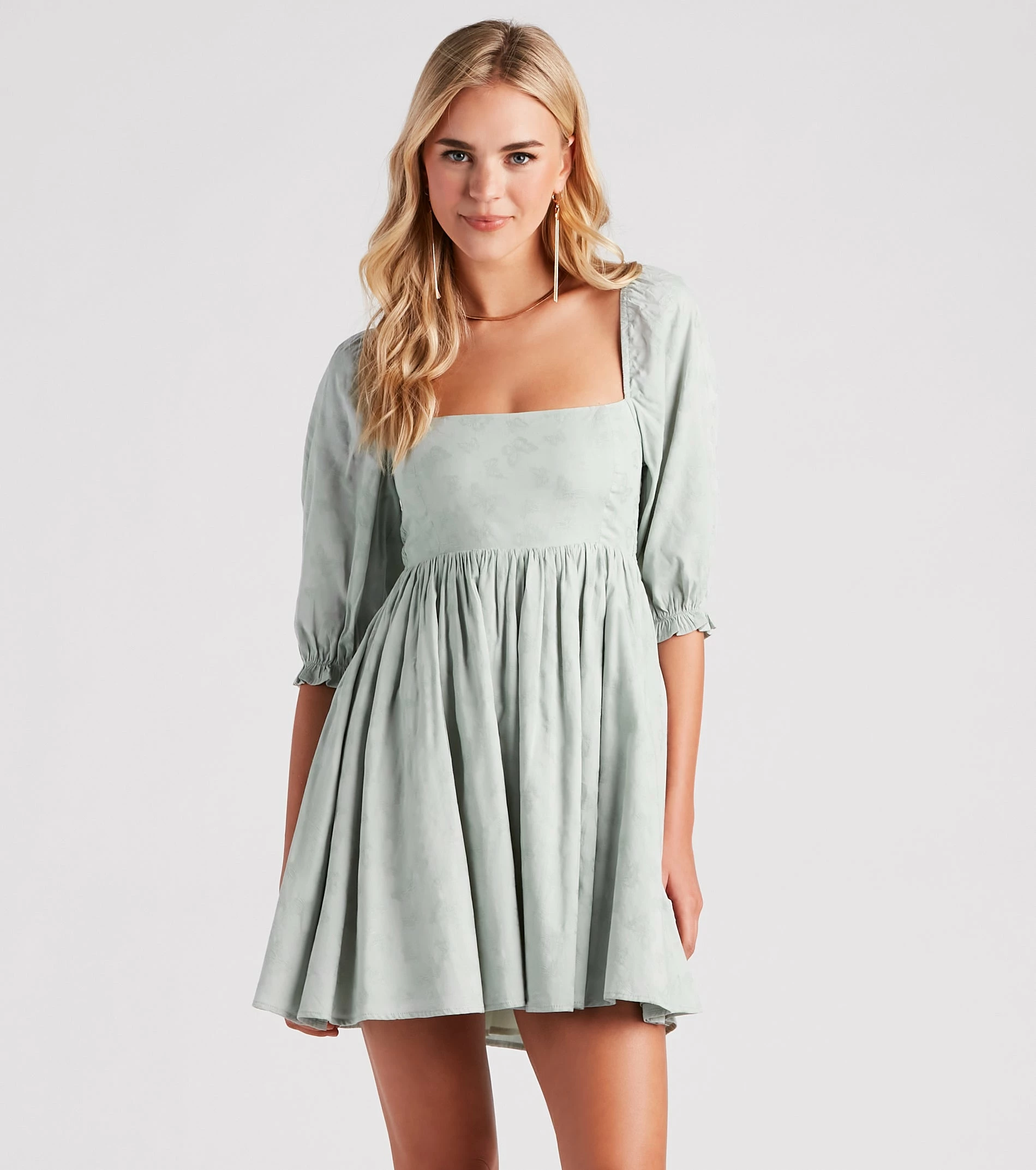 Windsor. Give Me Butterflies Square Neck Skater Dress 3 Windsor. Give Me Butterflies Square Neck Skater Dress