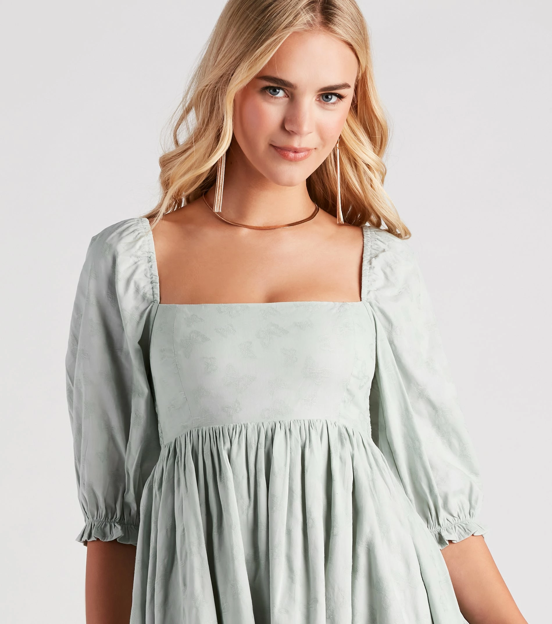 Windsor. Give Me Butterflies Square Neck Skater Dress 6 Windsor. Give Me Butterflies Square Neck Skater Dress - Image 4