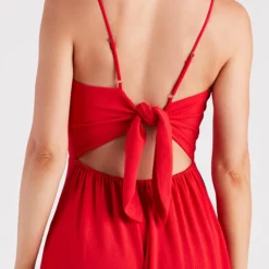 Windsor. Endless Sunshine Linen Tie-Back Midi Dress -Deals Skirt Store 05102 5012 4