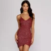 Windsor. Sparkle Motion Glitter Mini Dress 2 Windsor. Sparkle Motion Glitter Mini Dress -Deals Skirt Store 05103 0114 1