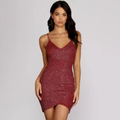 Windsor. Sparkle Motion Glitter Mini Dress
