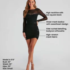 Windsor. No Going Back Mesh Mini Dress -Deals Skirt Store 05103 0189 9