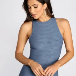 Windsor. Textured Knit Crew Neck Mini Dress -Deals Skirt Store 05103 0735 3 350999bb 96b0 464e 8d8e 1c94d518180f