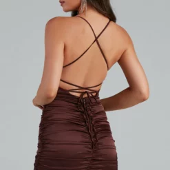 Windsor. Major Lace Appeal Ruched Satin Mini Dress -Deals Skirt Store 05103 0783 4 431db40d 792f 41df b083 03c656a91e5c