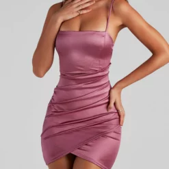 Windsor. Wrapped In Stylish Satin Mini Dress -Deals Skirt Store 05103 2181 4 cff09c6b d247 4f72 a9ca c09ba0febeb0
