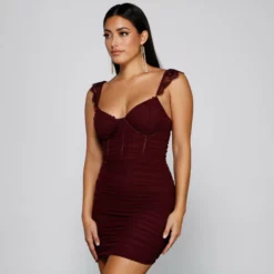 Windsor. Take It Up A Notch Ruched Mini Dress -Deals Skirt Store 05103 4075 1