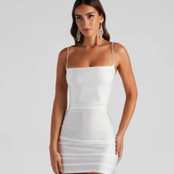 Windsor. Stunning Sophistication Rhinestone Mini Dress