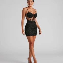 Windsor. Pop Goes The Party Mesh Mini Dress 14 Windsor. Pop Goes The Party Mesh Mini Dress -Deals Skirt Store 05103 4496 1