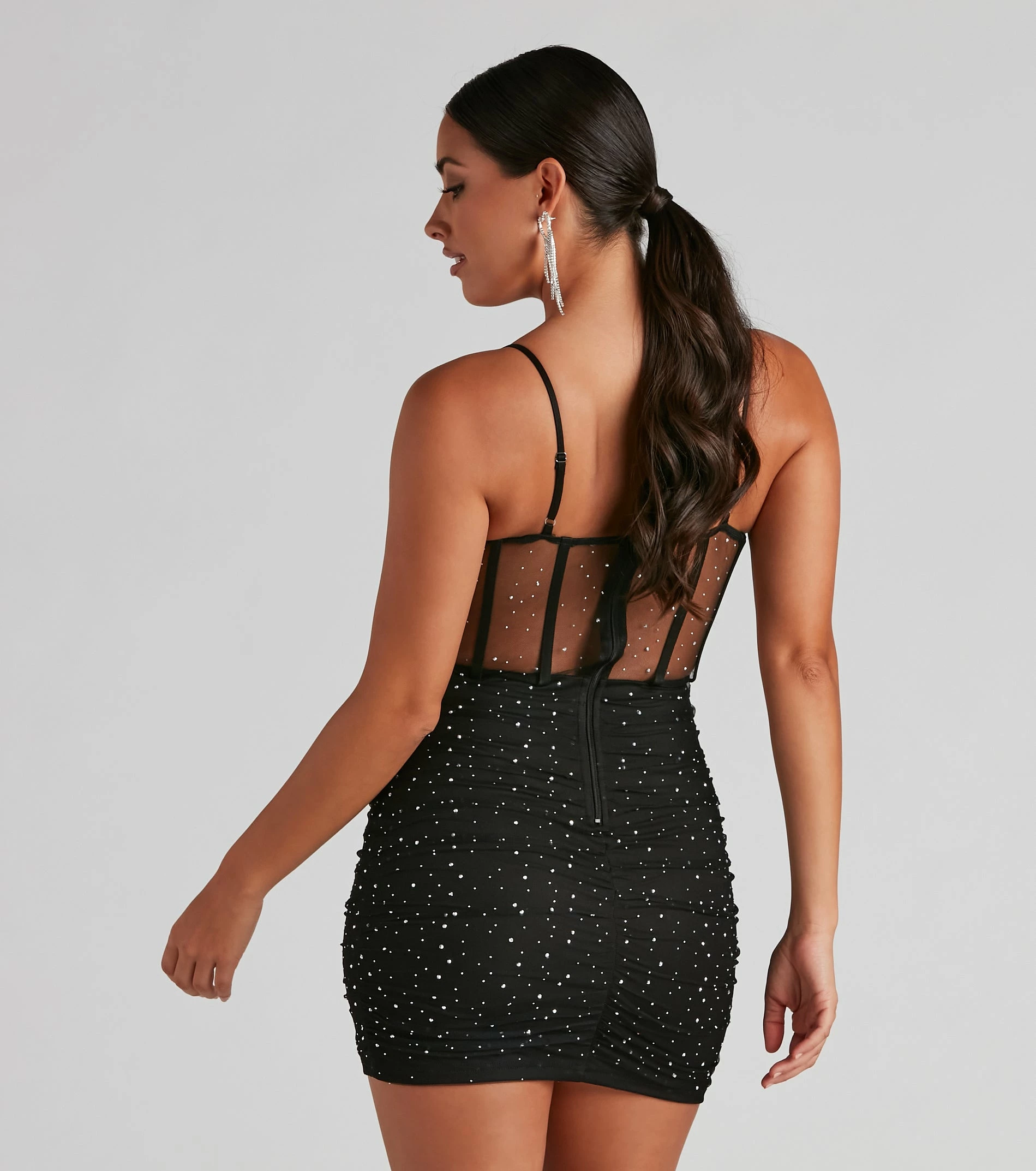 Windsor. Pop Goes The Party Mesh Mini Dress 8 Windsor. Pop Goes The Party Mesh Mini Dress - Image 6