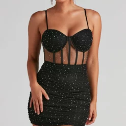 Windsor. Pop Goes The Party Mesh Mini Dress 16 Windsor. Pop Goes The Party Mesh Mini Dress -Deals Skirt Store 05103 4496 3