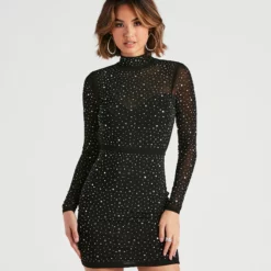 Windsor. Glam On The Town Mesh Short Dress