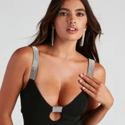 Windsor. Glam Potion Rhinestone Trim Dress -Deals Skirt Store 05103 4583 4