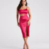 Windsor. Make The List Satin Slit Midi Dress 1 Windsor. Make The List Satin Slit Midi Dress -Deals Skirt Store 05103 4777 1