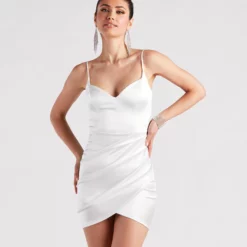 Windsor. Love To Dance Satin Short Dress -Deals Skirt Store 05103 4964 1