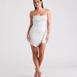 Windsor. All Night Glamour Rhinestone Glitter Mini Dress -Deals Skirt Store 05103 4966 3