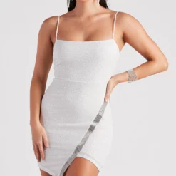 Windsor. All Night Glamour Rhinestone Glitter Mini Dress -Deals Skirt Store 05103 4966 4