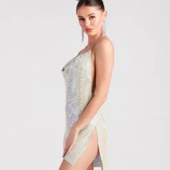 Front Page 12 Windsor. Endless Nights Chainmail Halter Dress