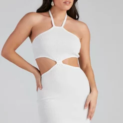 Windsor. Tropic Like It's Hot Halter Midi Dress -Deals Skirt Store 06005 1306 4