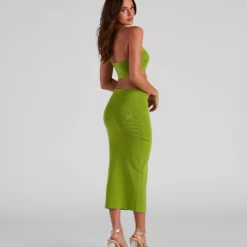 Windsor. Tropic Like It's Hot Halter Midi Dress -Deals Skirt Store 06005 1376 2