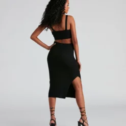Windsor. Feel The Heat V-Neck Midi Dress -Deals Skirt Store 06005 1447 3