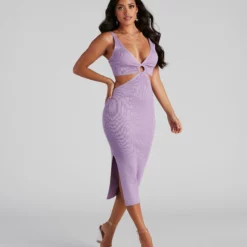 Windsor. Feel The Heat V-Neck Midi Dress -Deals Skirt Store 06005 1448 3