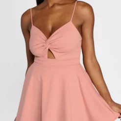 Windsor. Trendy Twist-Front Skater Romper -Deals Skirt Store 06503 0089 4 012d1fc5 c5b2 4731 89ec d4422a436d88