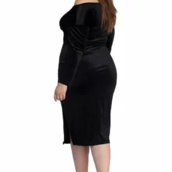 Windsor. Plus Kenia Formal Velvet Midi Dress -Deals Skirt Store 15001 0037 3