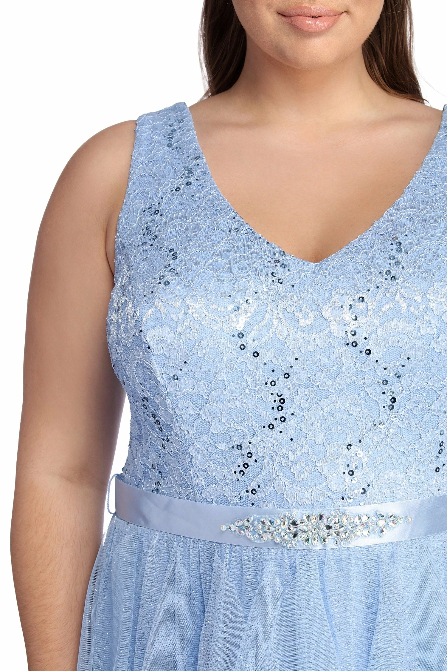 Windsor. Plus Ava Formal Glitter Tendril Dress 6 Windsor. Plus Ava Formal Glitter Tendril Dress - Image 4