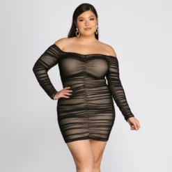 Windsor. Plus Ruche AF Mini Dress